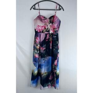 Anthropologie Corey Lynn Calter Daybreak Watercolor Floral Midi Dress Size 2